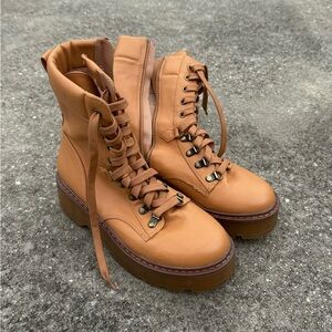Sam Edelman Tan Combat Boots